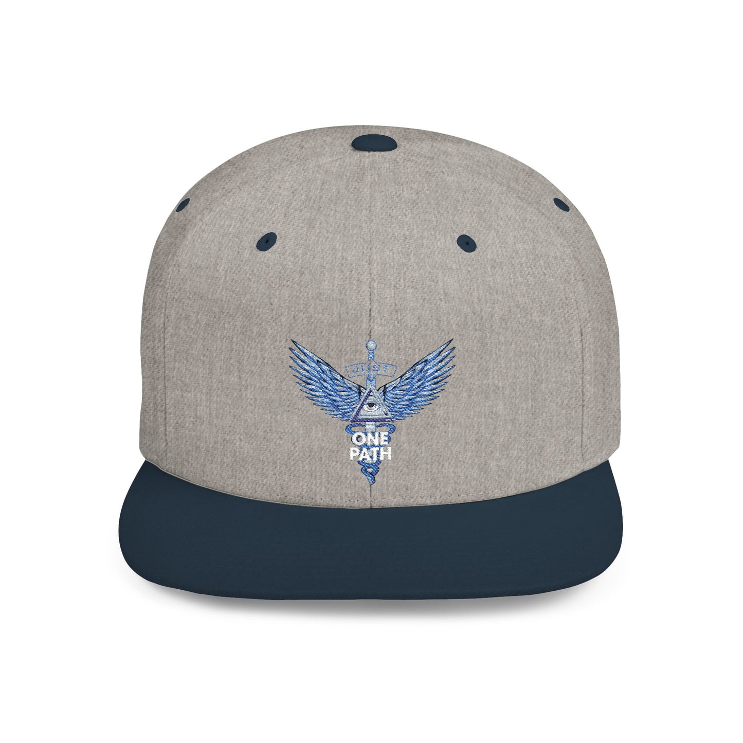 Just-G One Path Stylish Flat Bill Snapback Cap, Trendy Casual Hat