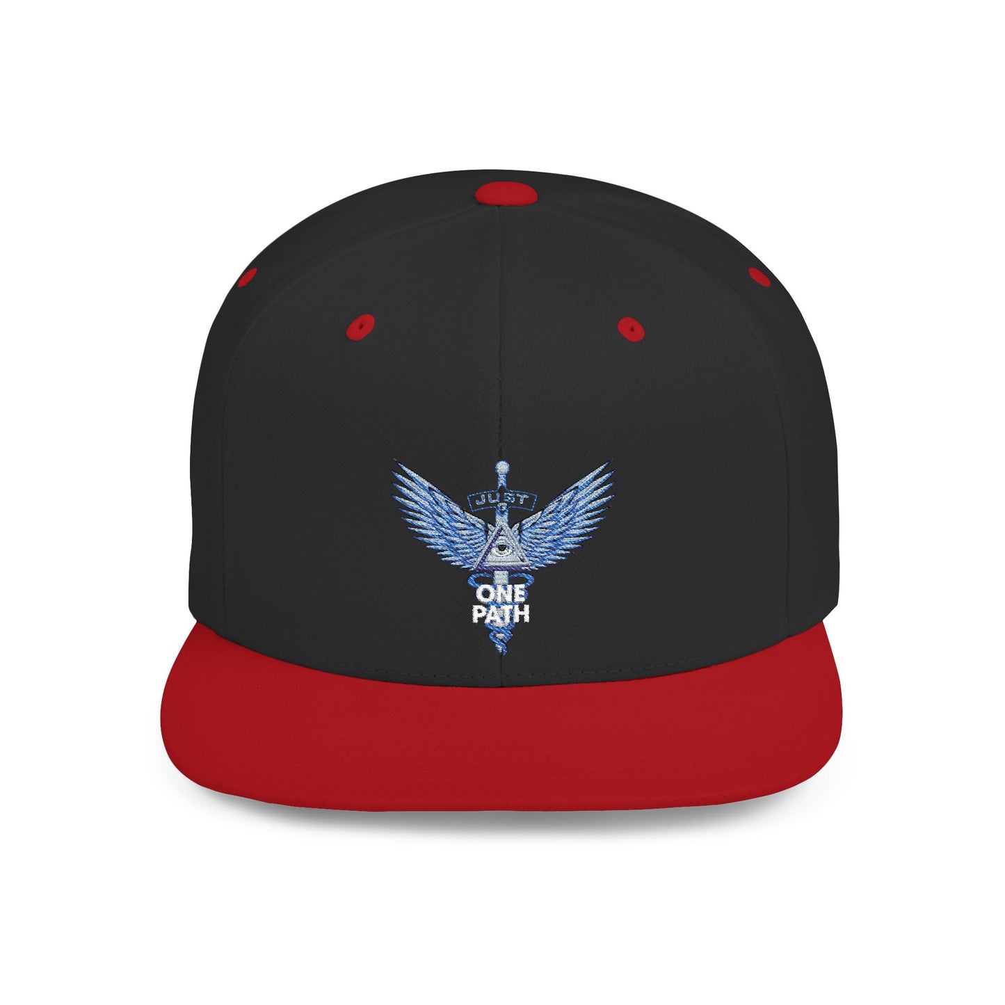 Just-G One Path Stylish Flat Bill Snapback Cap, Trendy Casual Hat