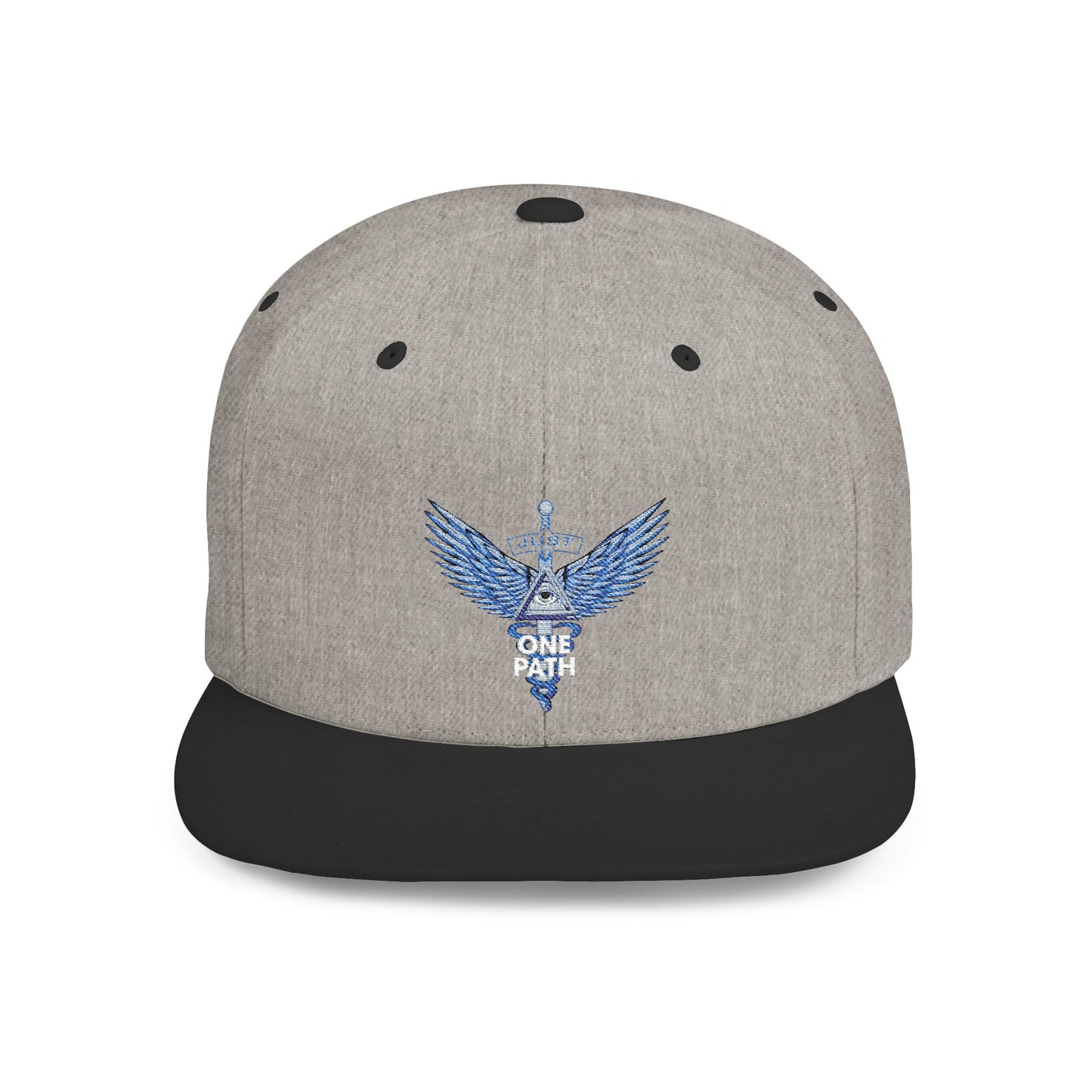 Just-G One Path Stylish Flat Bill Snapback Cap, Trendy Casual Hat