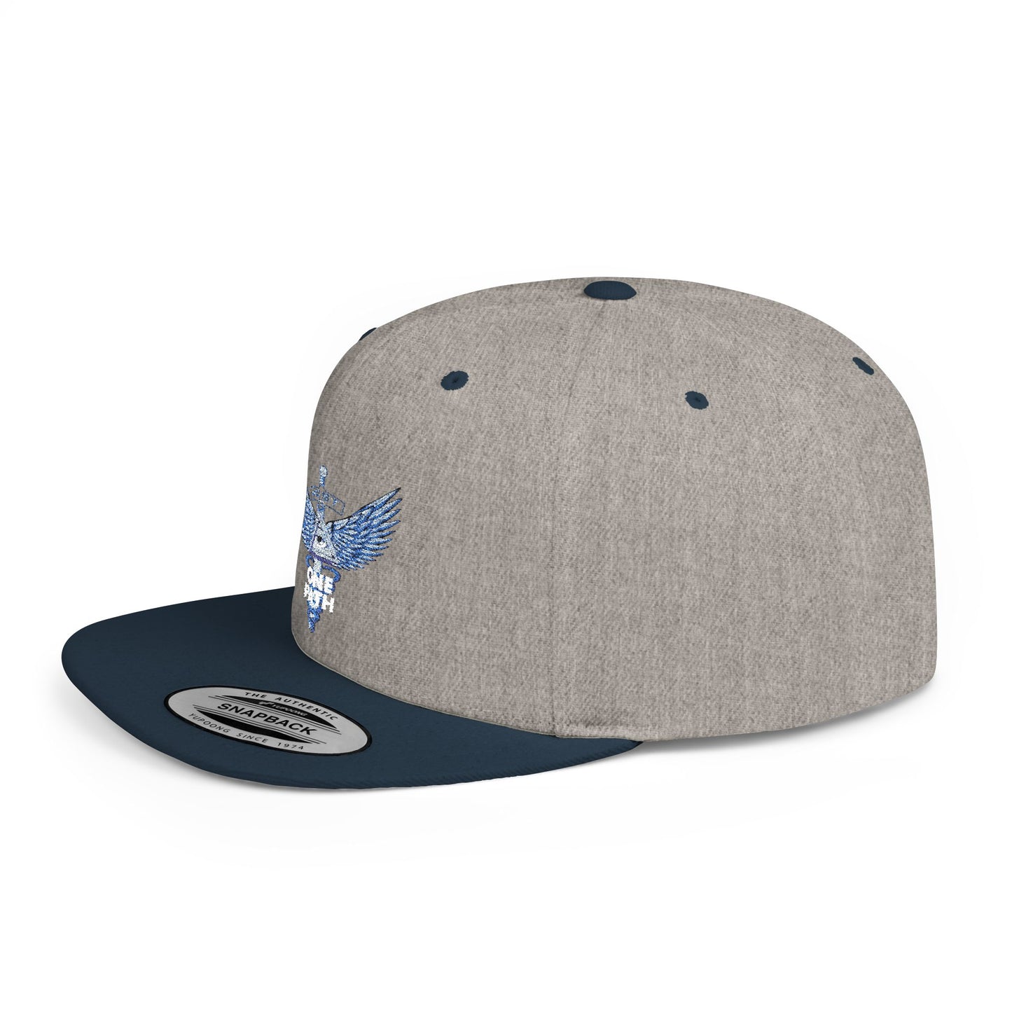 Just-G One Path Stylish Flat Bill Snapback Cap, Trendy Casual Hat