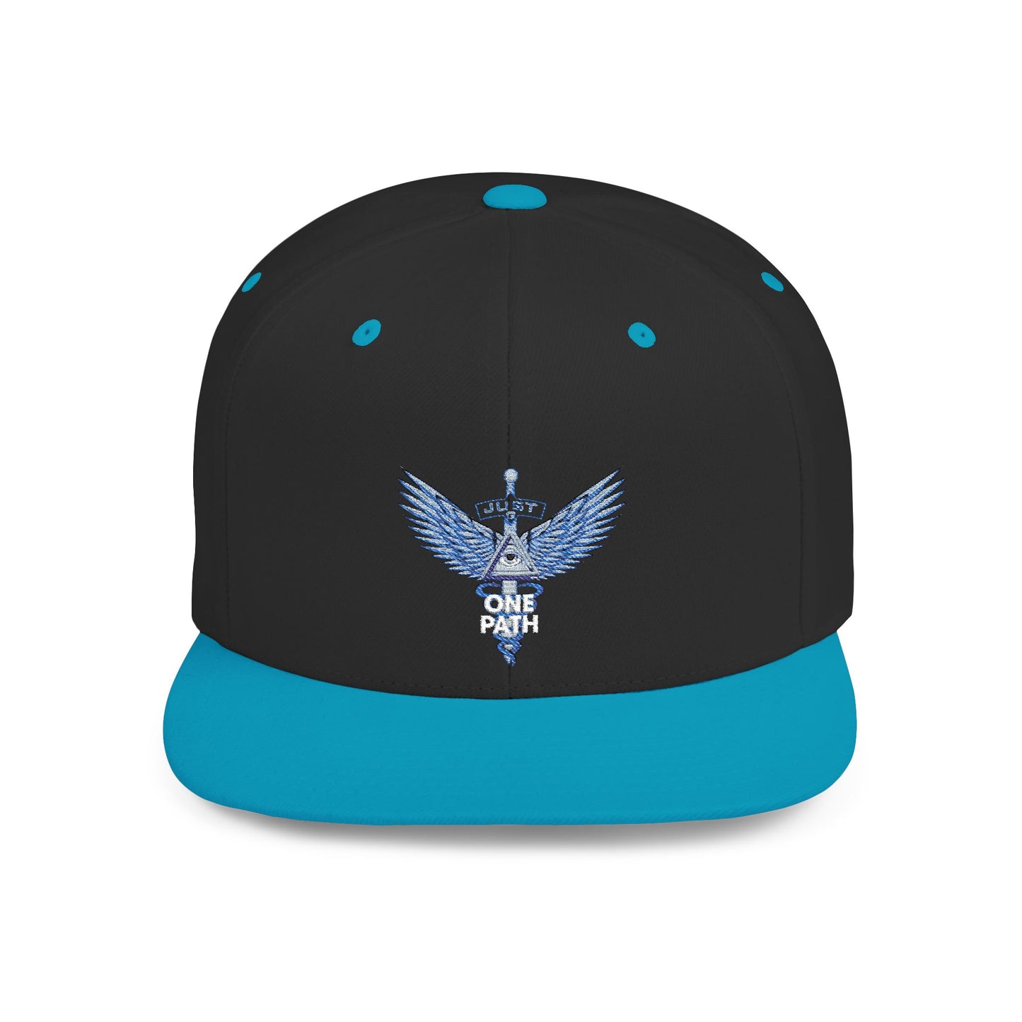 Just-G One Path Stylish Flat Bill Snapback Cap, Trendy Casual Hat